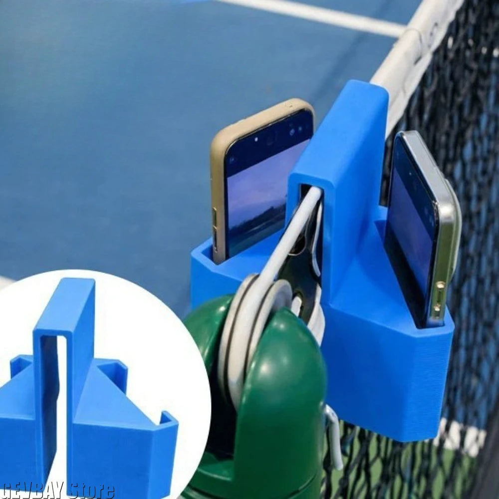 Support Téléphone Filet de Tennis — Double Perspective 3D